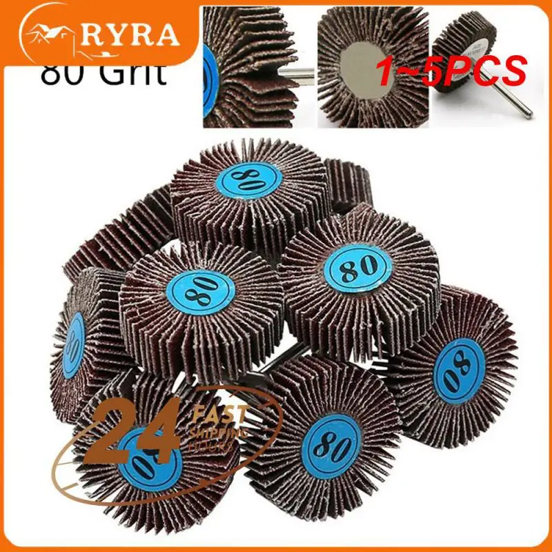 

1~5PCS Louver 80 Grit Grinding Sanding Sandpaper Flap Wheel Discs 3.0mm Shank Shutter Polishing Wheel For Dremel Rotary Tools