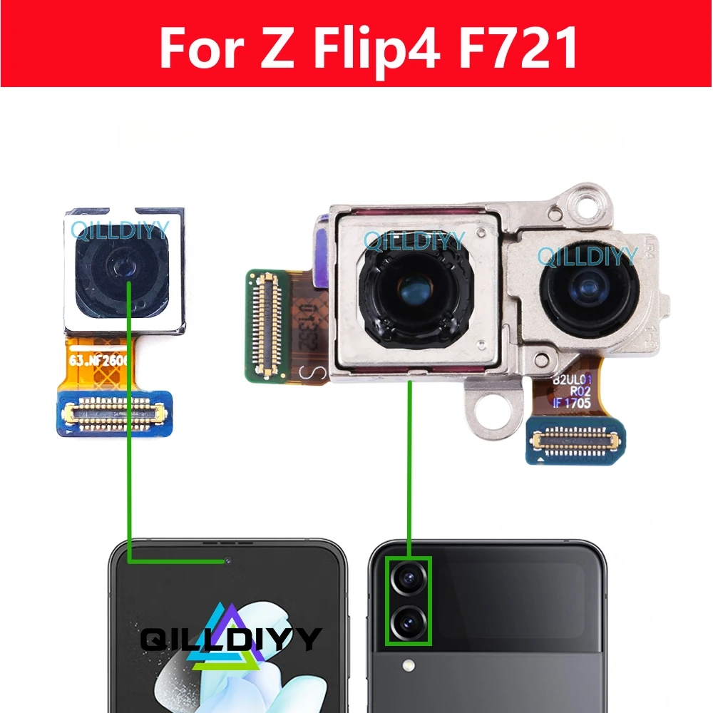 

Back Camera Module For Samsung Galaxy Z Flip 4 Zflip4 Flip4 F721 F721B Front Main Selfie Wide Rear Camera Flex Cable