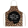 Christian Bible Verse He Will Sustain You Print Apron Flower Women Men Kitchen Work Clothes BBQ Home Cooking Cleaning Aprons 3