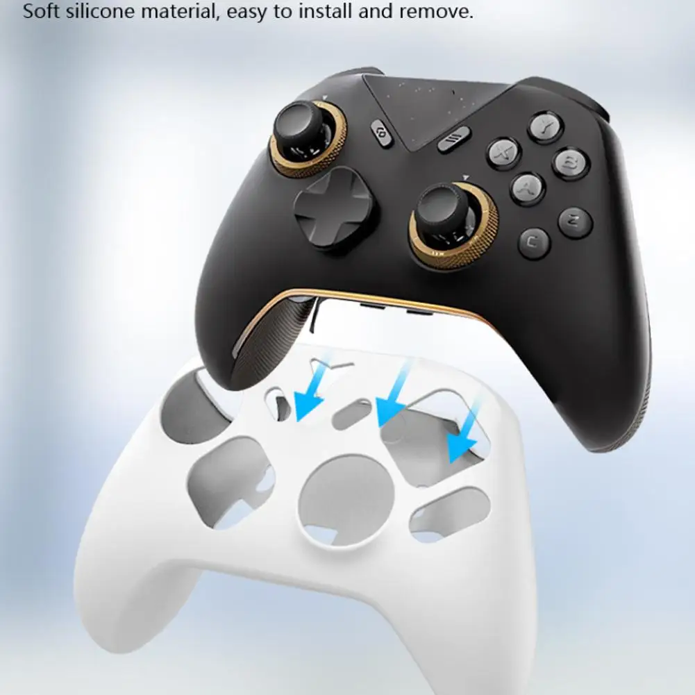 Enhanced Silicone Protective Controller Case with Joystick Caps - Drop-proof, Scratch-resistant, and Sweat-resistant
