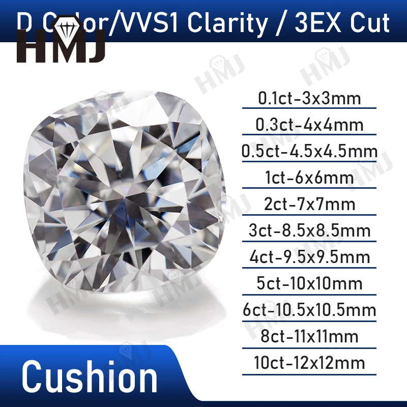 Pass Diamond Tester Ausgezeichneter Schliff Moissanit D Farbe Runde ovale Smaragdform Lose Moissanit Stein Weißer Moissanit mit GRA – Detail 10
