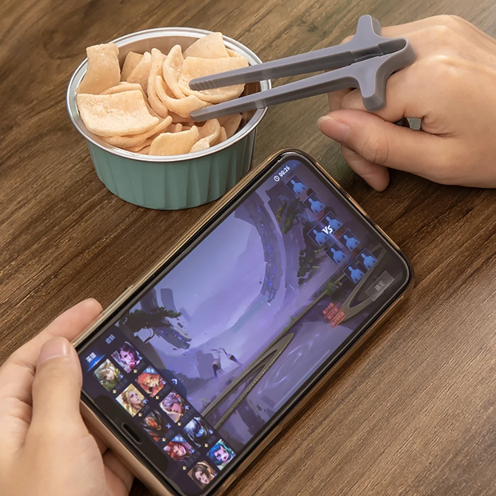 1 unidad de palillos chinos para juegos, soporte para palillos de plástico, funda para dedos de juego, palillos de entrenamiento para juegos - Image 3