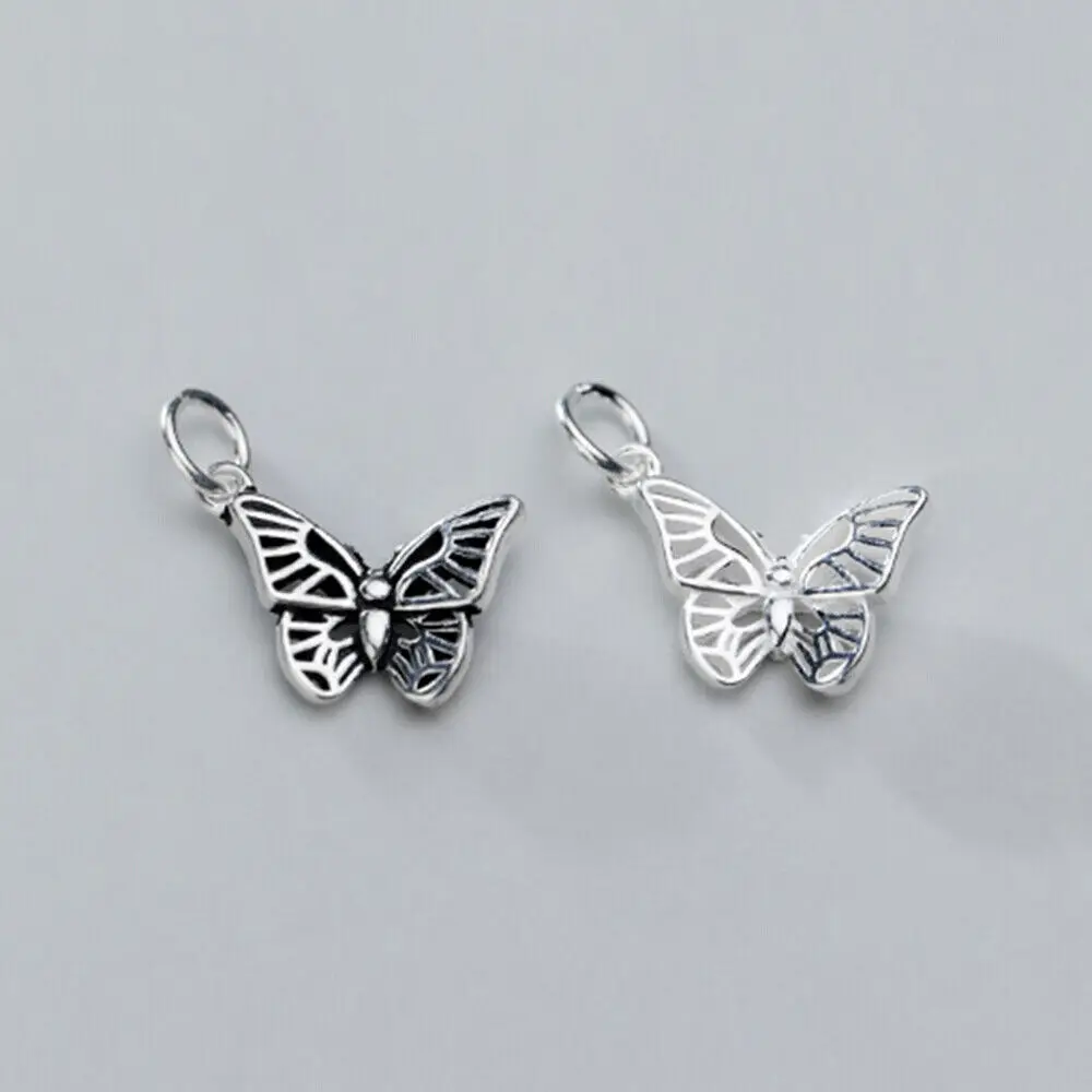 

5pcs/Lot 925 Sterling Silver Lovely Butterfly Charm Pendant Fine Jewelry