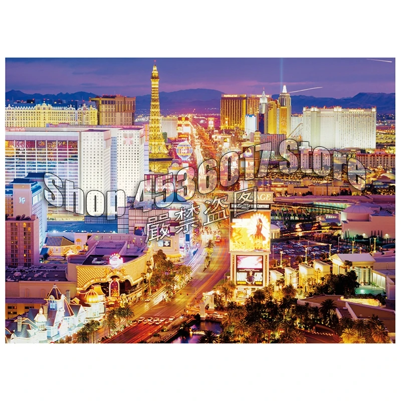 

Пейзаж Лас Вегаса 5D алмазная живопись по номерам полная вышивка мозаика Набор для вышивки крестиком украшение для дома pintura de diamante