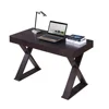Home Office Desk with Large Drawer Espresso X-Shaped Legs Writing 1 Pack 30" Height 5