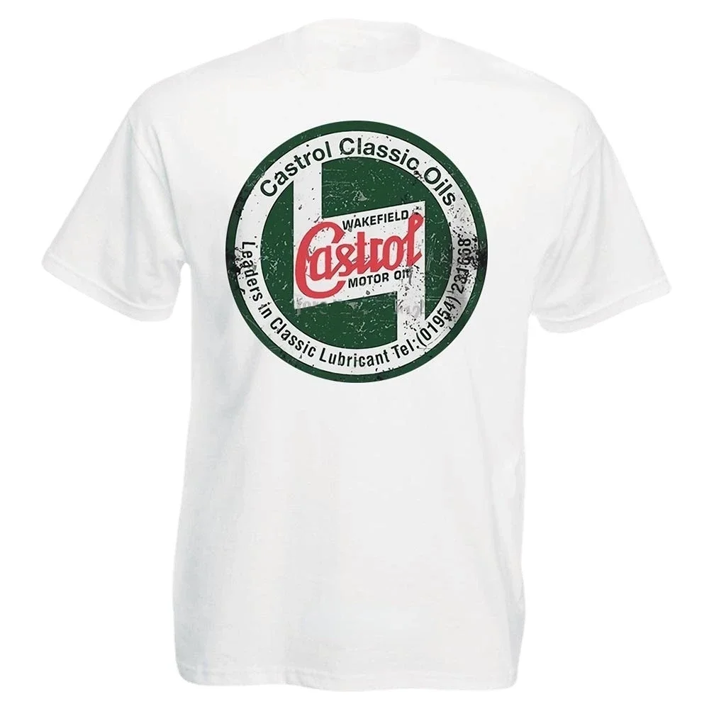 

Vintage Sign T Shirt New Castrol Distressed Classic Retro Oil Racer Cool Casual Pride T Shirt Men Unisex New Fashion Modal