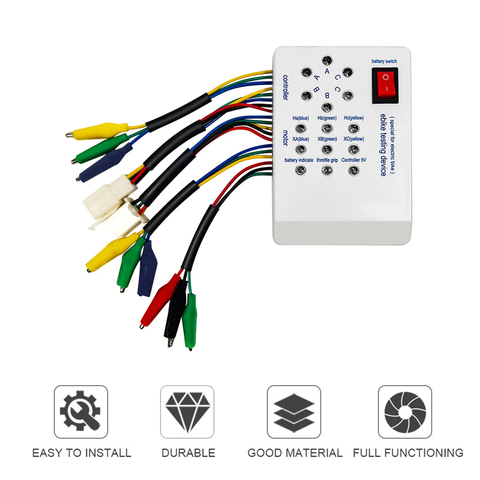 

Brushless Motor Tester Hall Controller Electromobile Repair Device Scooter Maintenance Detector For 24V/36V/48V/60V/72V E-bike