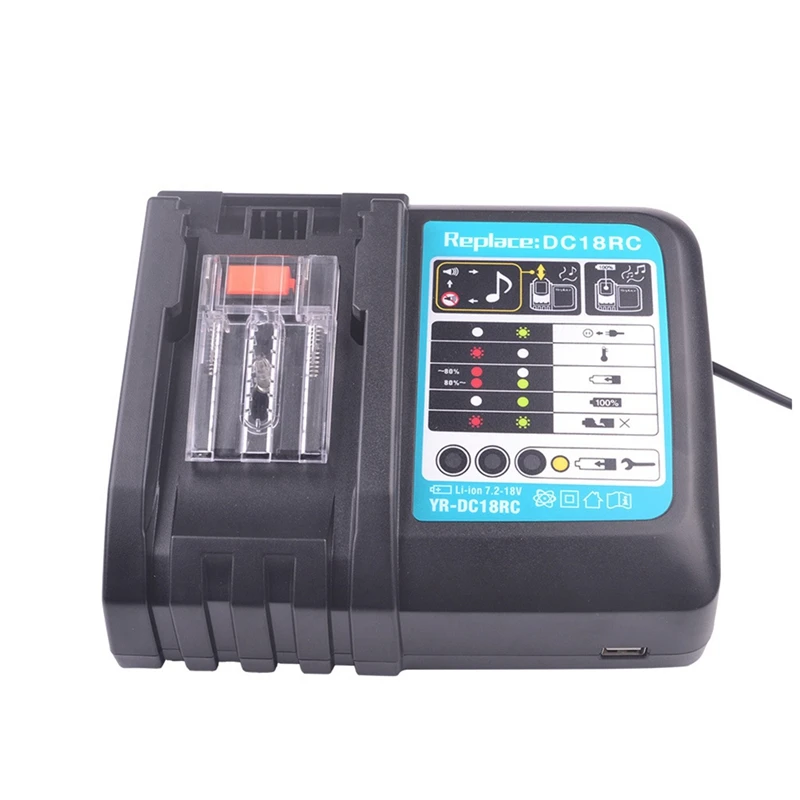 

Battery Charger DC18RC Li-Ion Battery Charger For Makita 14.4V 18V Battery BL1830 Bl1430 DC18RC DC18RC With LCD EU Plug