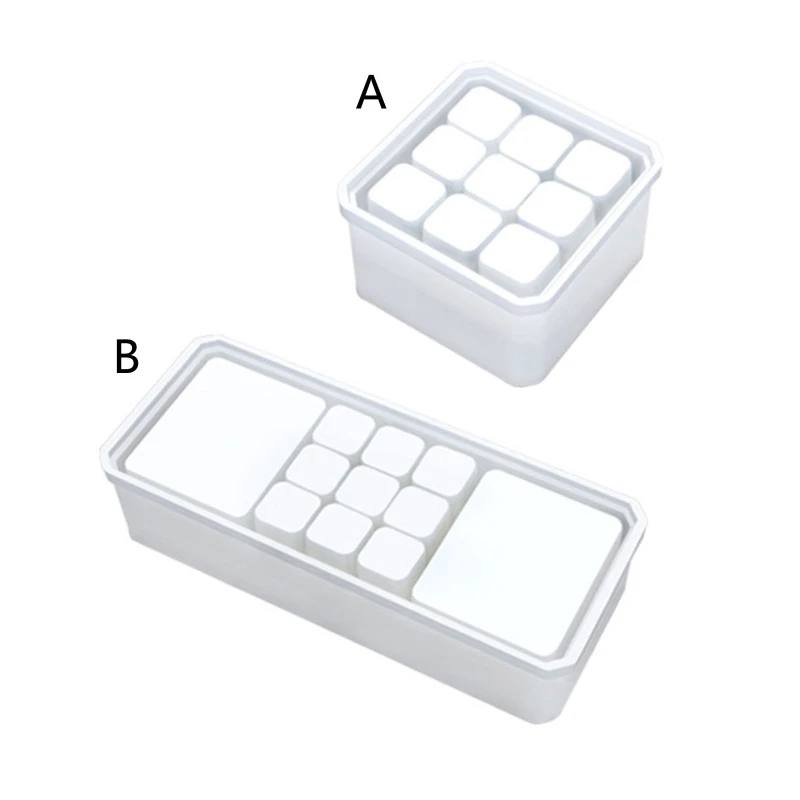 Y4QE Makeup Lipstick Storage Box Silicone Mold Resin Lipstick Holder Molds 9 Slot Resin Molds for DIY Crafts Making Craft