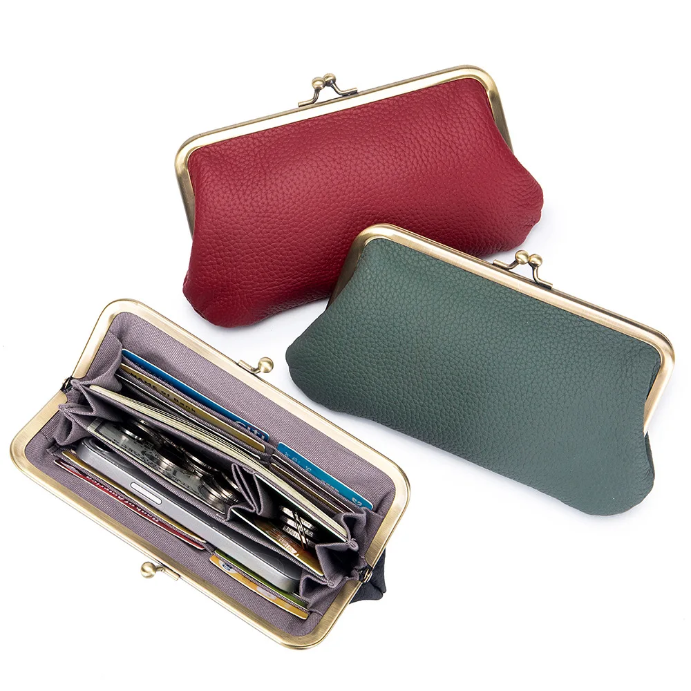 Wallets for Women Credit Card Holder Women's Kiss Lock Wallets Storage Card Cases Money Organizers Coin Pouch Clutch Wallet