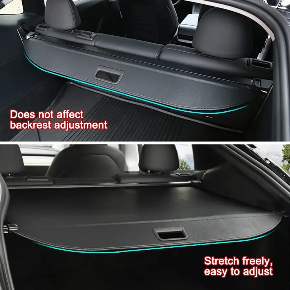 BEVO Rear Trunk Cover for Tesla Model Y Security Cover Retractable Partition Privacy Shield Accessories Cargo Curtain 2020 21 22