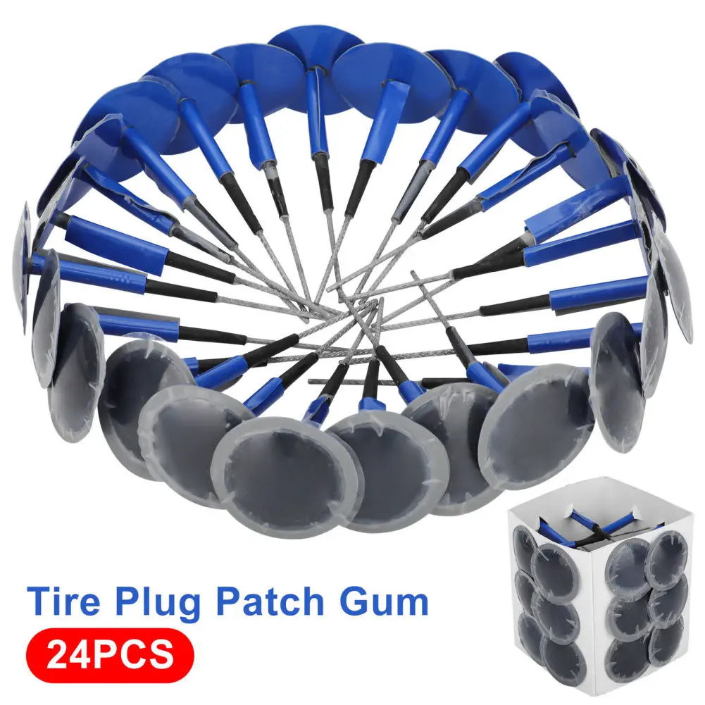 

24Pcs Car Truck Tire Plug Patches Kit Tire Repair Patch Mushroom Nail-tyre Sealing Rubber Puncture Repair Plug For Auto Car Bike