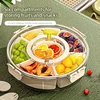 Rotating Snack Organizer Portable Snack Box Organizer Divided Serving Tray with Lid Clear Snackle Box Container for Fruits Candy 4