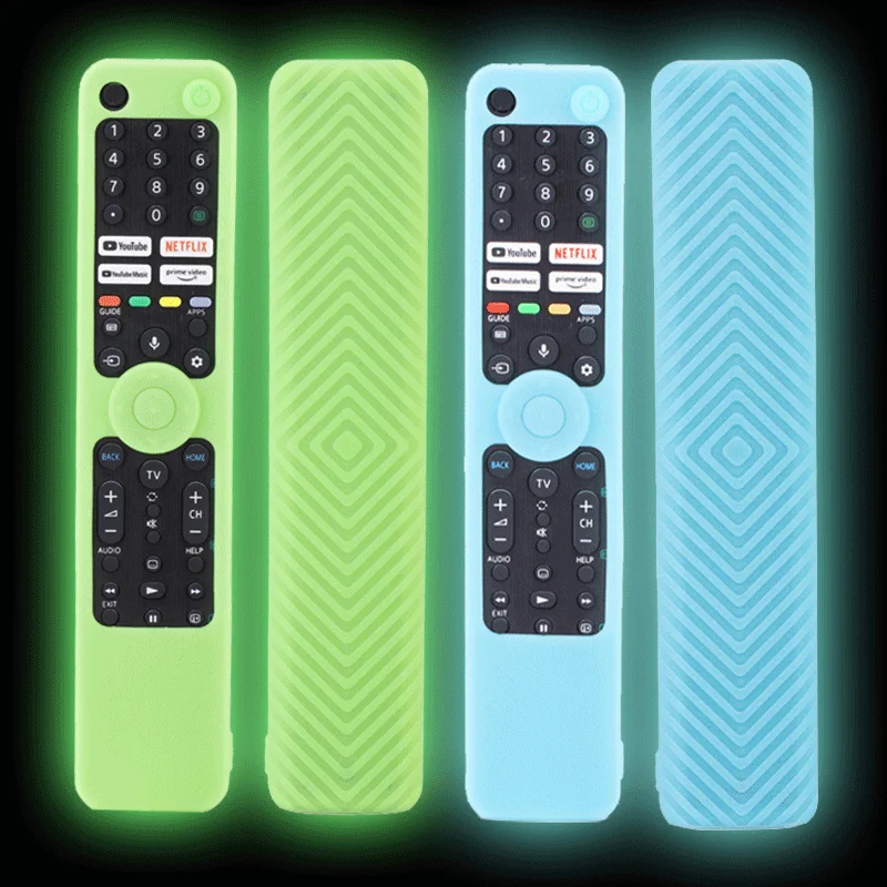 Silicone Remote Case Silicone Remote Cover Silicone Remote Sleeve Remote Controller Cover Silicone Case Protector Luminous Silicone Remote Cover Case Sony Bravia TV Remote RMF-TX500U RMF-TX500E RMF-TX600E Smart Voice Controller