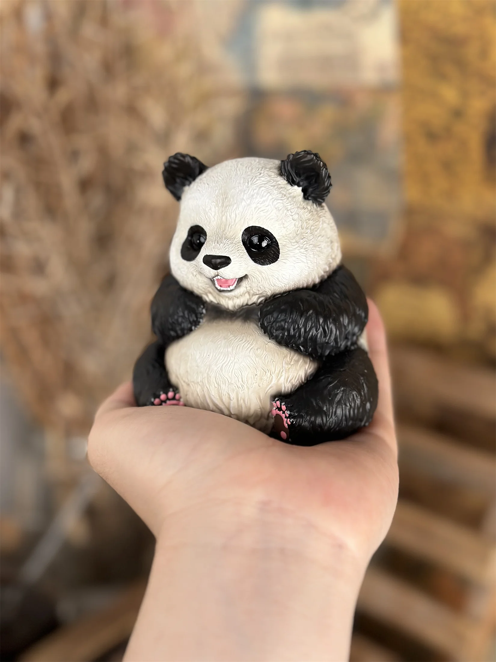 

National Treasure Panda Model Cute Animal Desk Scene Decoration Soldier Accessory Birthday Gift Realistic Kawaii Toy