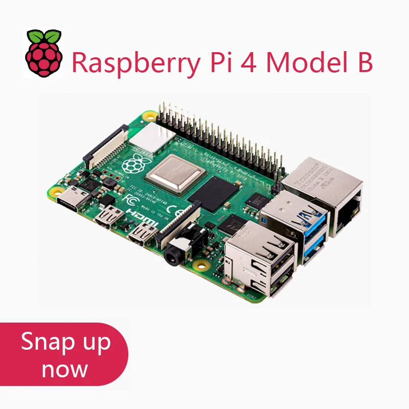 Официальный Оригинальный Raspberry Pi 4 Model B; Комплект платы; Оперативная память 2 ГБ, 4 ГБ, 8 ГБ, 4 ядра, ЦП 1,5 ГГц, 3 скорости, чем Pi 3B +