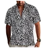 3D Printed Snake Skin Pattern Shirt Men's Clothes Harajuku Street Lapel Shirts Personality Trendy Spotted Stripes Button Blouse 3