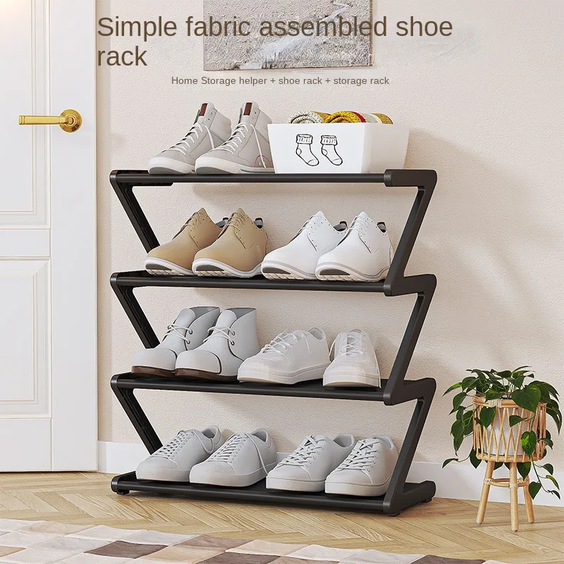 Simple Home Bedroom Shoe Rack Simple Fabric Assembly Shoe Rack Dormitory  Storage Integrated Multi layer Storage Rack - AliExpress