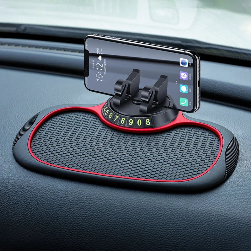 Tappetino Antiscivolo Multifunzione Per Auto - Supporto Per Telefono Ovale, Cruscotto Universale, Presa Forte Per Oggetti