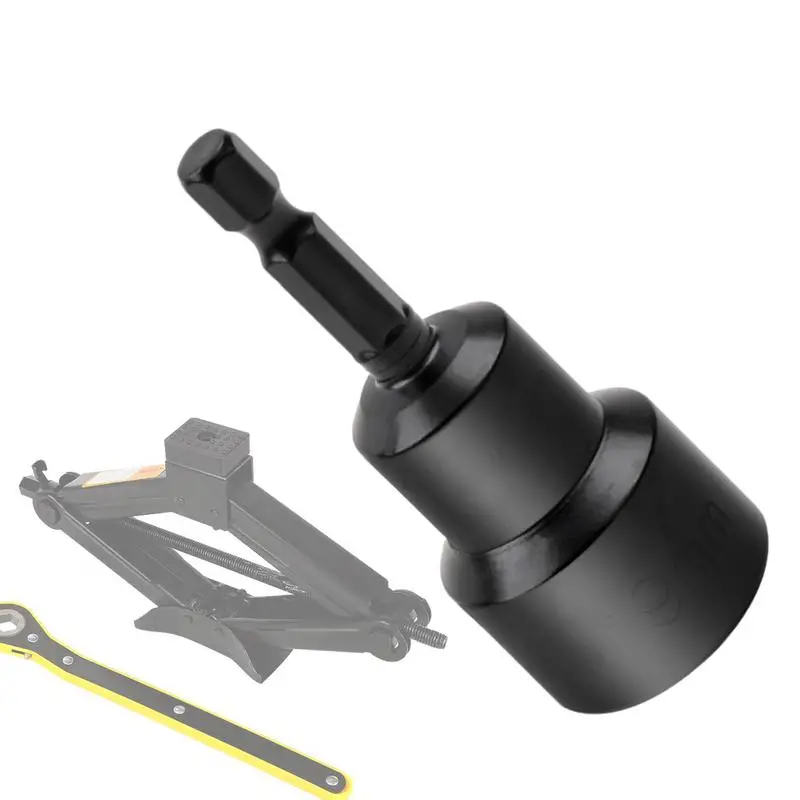 

Car Scissor Jack Drill Adapter Magnetic RV Leveling Scissor Jack Socket Drill Adapter Impact Driver Hex Socket Magnetic Socket