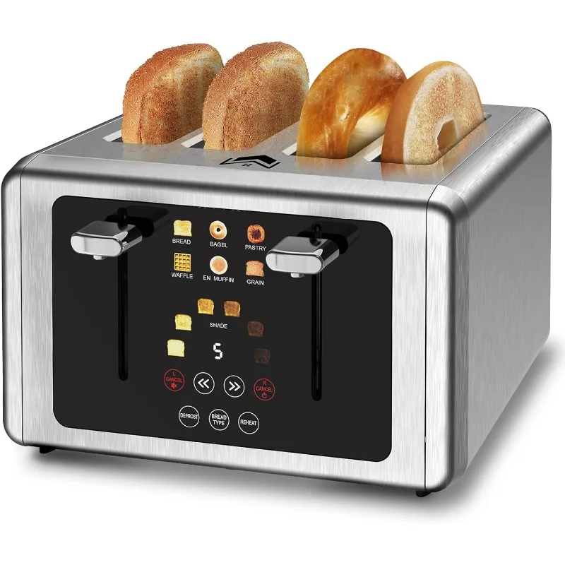 4 Slice Touchscreen Toaster with Dual Controls