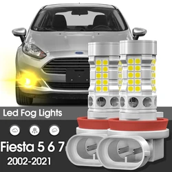 Premium Canbus LED Fog Light Lamp Set - 2 Pieces - Fiesta 2002 - 2021 (White)
