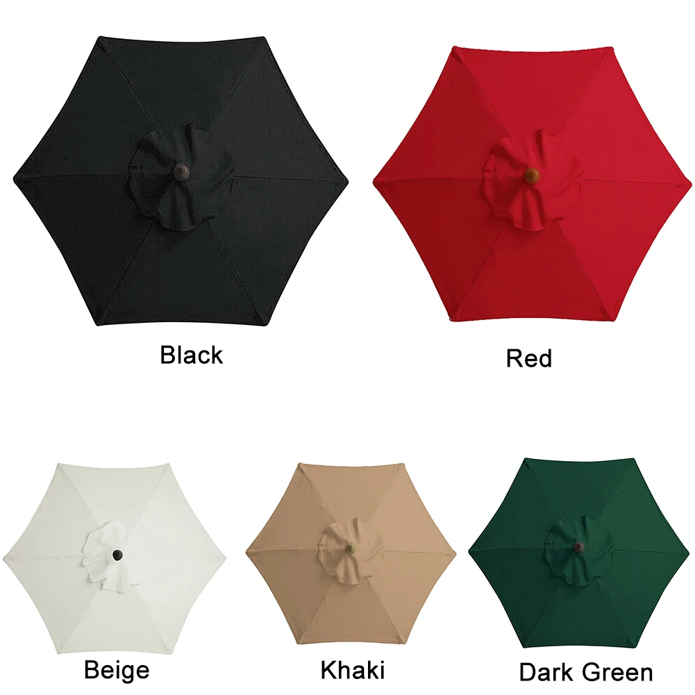 Umbrella Replacement Canopy Without Stand 2m Sunshade Umbrella Cover Waterproof UV Protection for Outdoor Beach Garden 6 Bones beach umbrella