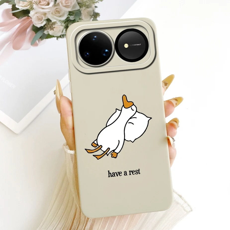 Cute Panda Duck Cartoon Soft Silicone Case
