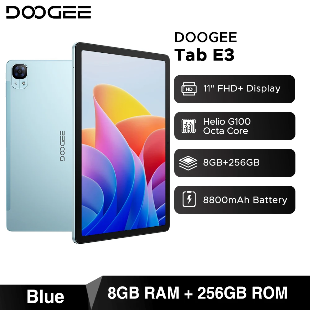 Global Version DOOGEE Tab E3 Tablet Gemini AI Android 15 11