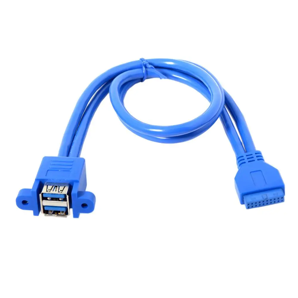 Usb 3.0 tipo de Painel Feminino para Motherboard Cabo de Cabeçalho Portas Duplas 30 Pinos 03 m 50 Centímetros - Imagem 5