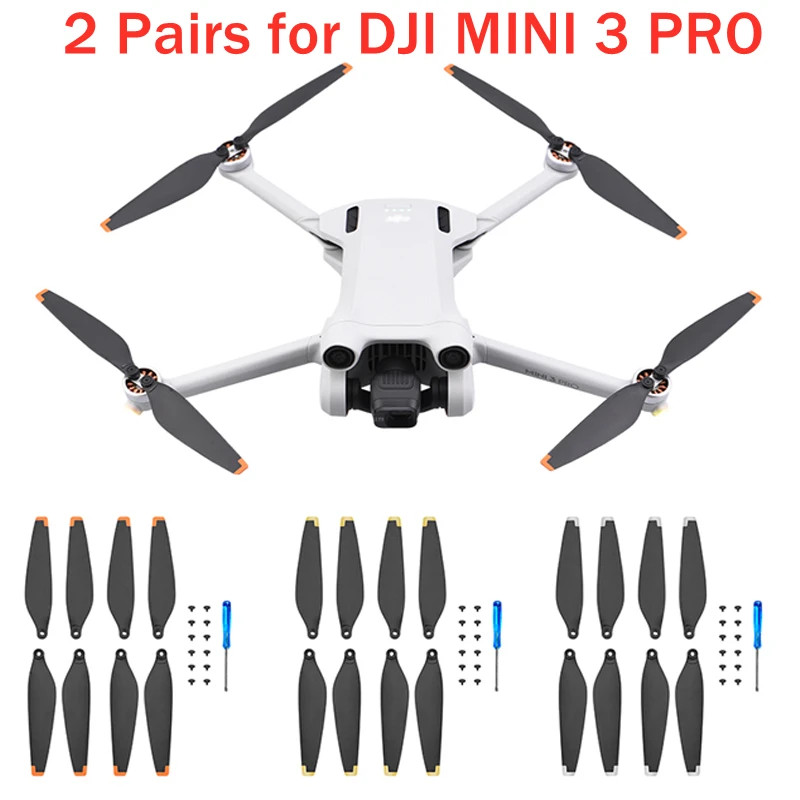 ドローン 部品 DJI ミニ 3 プロ プロペラ交換ドローン Silver Dji mini 3 proドローン用プロペラ、アクセサリーブレード交換