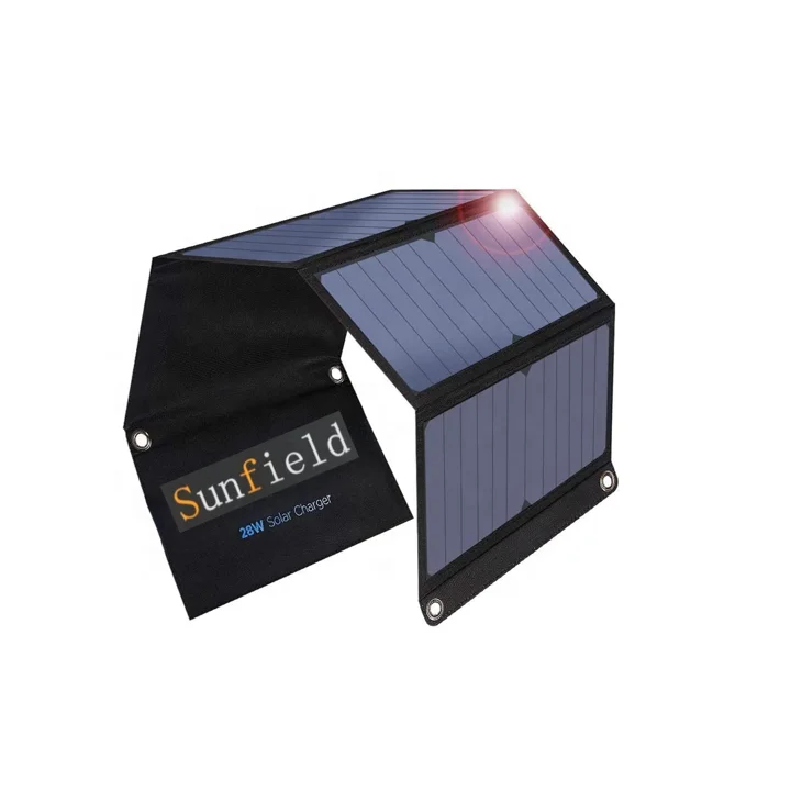

Mono Cells Sunpower Portable Folding Solar Panels Factory Direct Supply High Efficiency 5V 28W Foldable Solar Charger 10A 5years