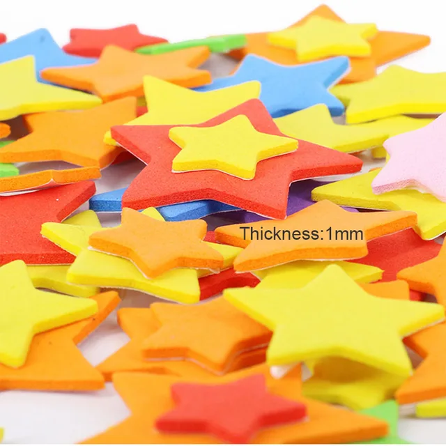 3D Foam EVA Stickers Cartoon Animal Number Star Heart Vehicle Mix Color Self-Adhesive Craft Sticker Kids DIY Education Toys Gift 3