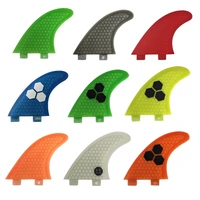 Tri Fin Set UPSURF FCS Fins S/M/L Surf Fins Honeycomb Surfboard Fin Thruster Kayak Stabilizer Multicolor Double Tabs 1 Fins 1