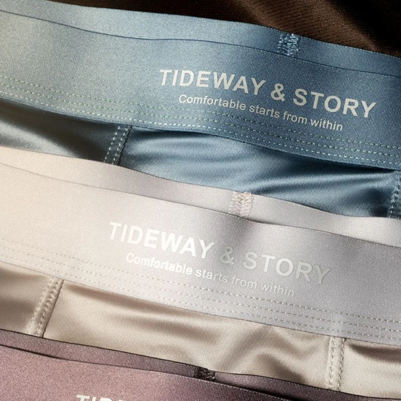 4PCS Men' Underwear Ice Silk High-End