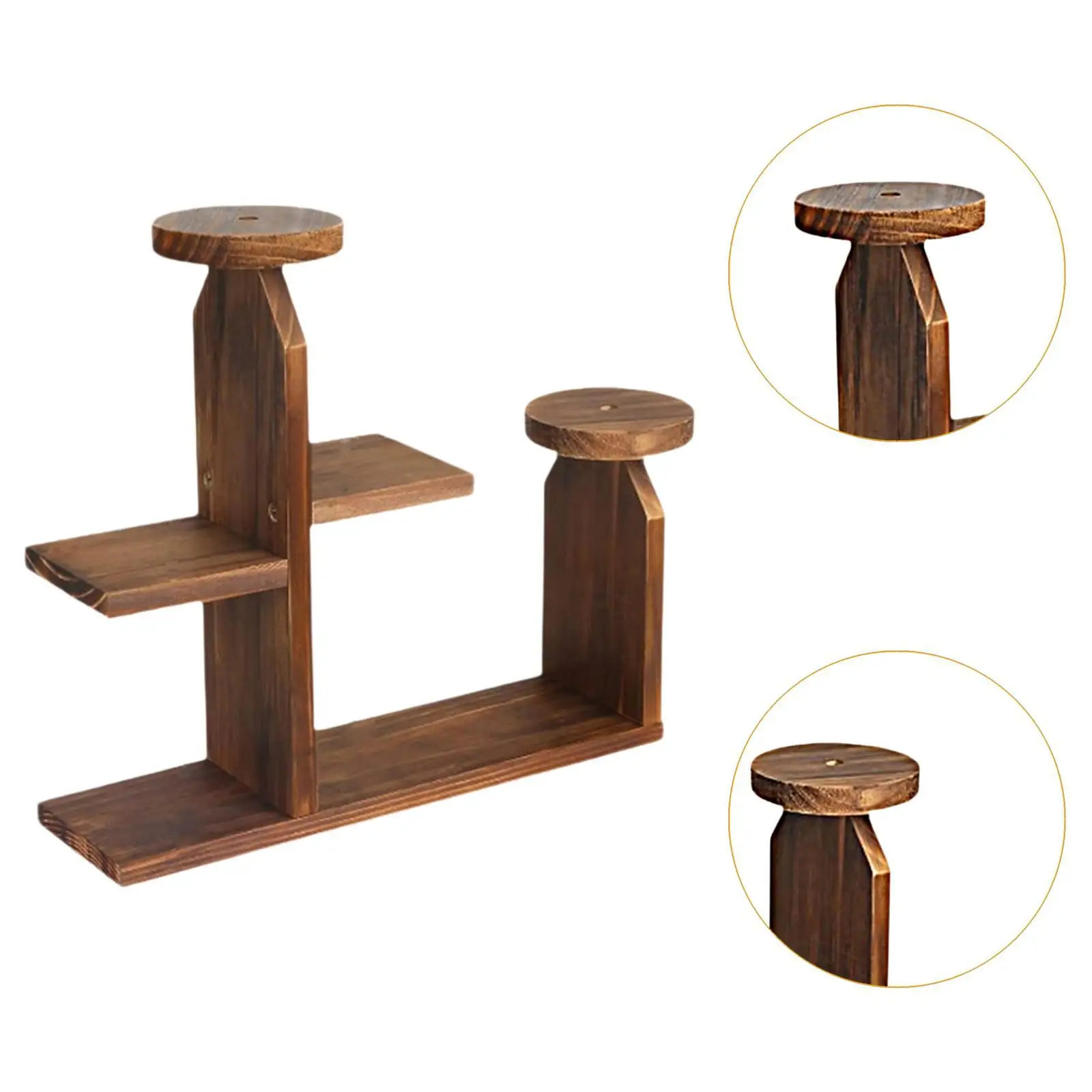 Wooden Plant Stand Floor Multilayer Flower Shelf Creative Versatile Practical Plant Display Rack Flower Pot Stand for Balcony