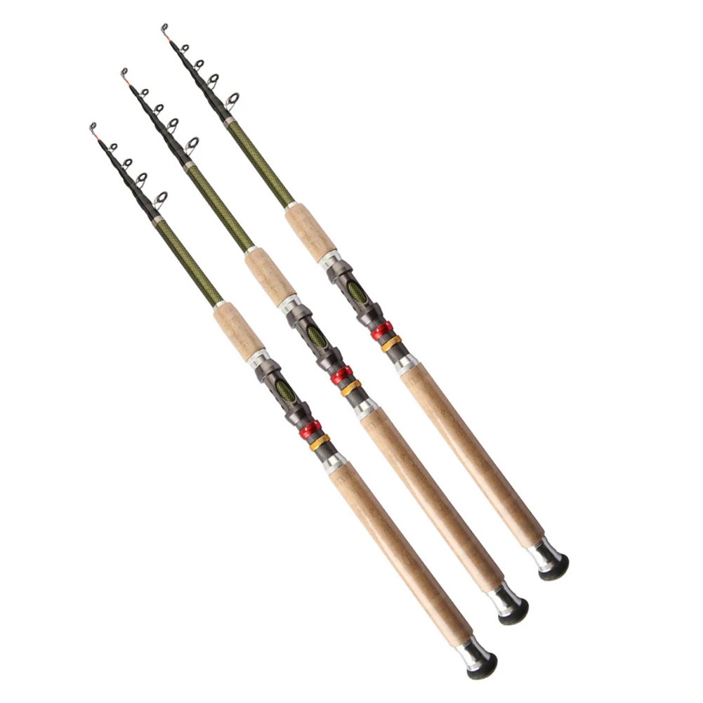 

Telescopic Spinning Rod, Retractable Fishing Rod Equipment Carbon Lure Rod Portable Fishing Rod for Travel Camping