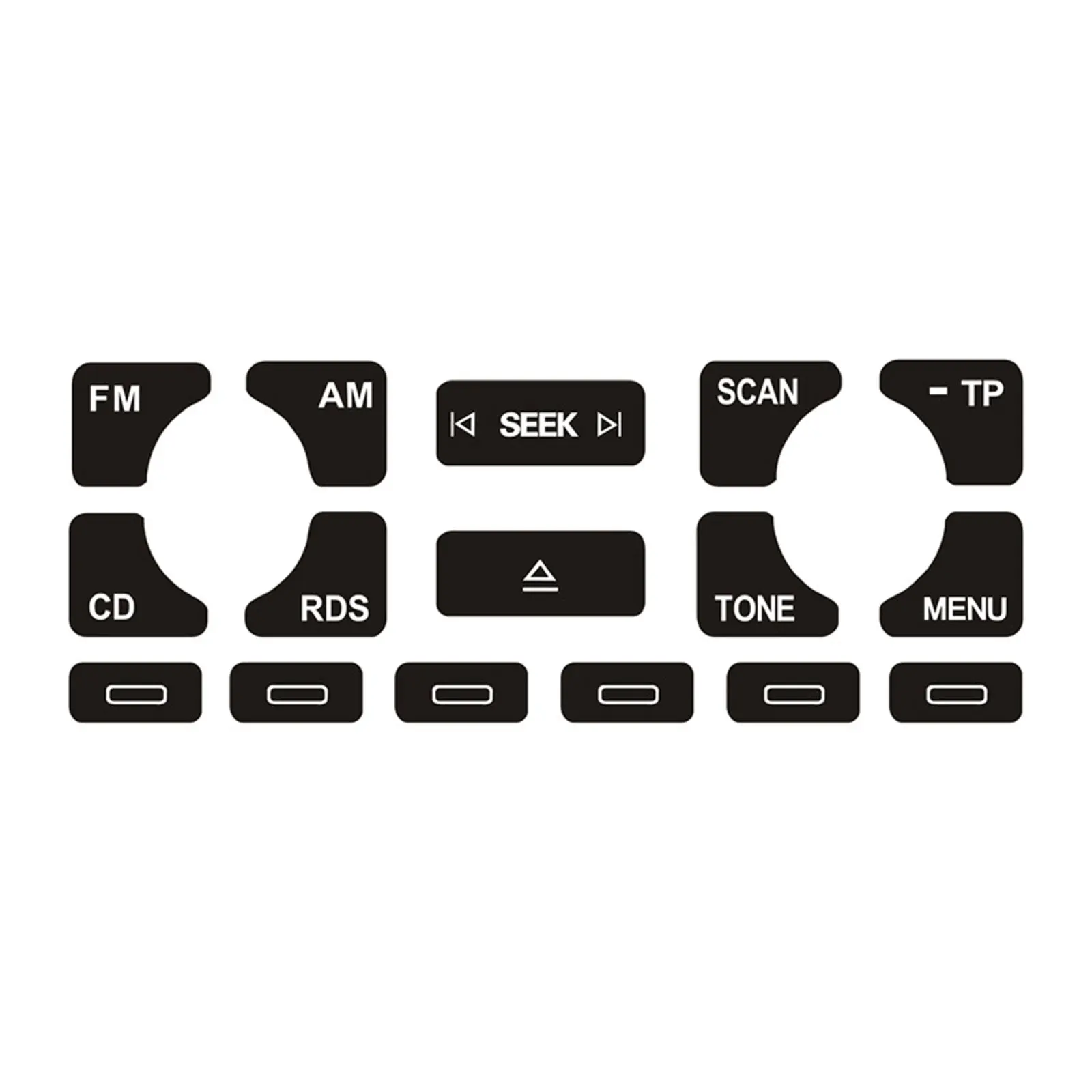 라디오 헤드라이트 단추 수리 마모 손잡이 스위치 데칼 스티커, Audi-A3 8P 2004-2008 인테리어 액세서리에 적합, 1 세트
