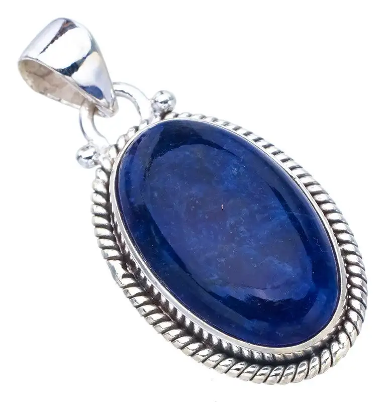 

StarGems Sodalite ручной работы 925 пробы серебряный кулон 1,5 "F5203