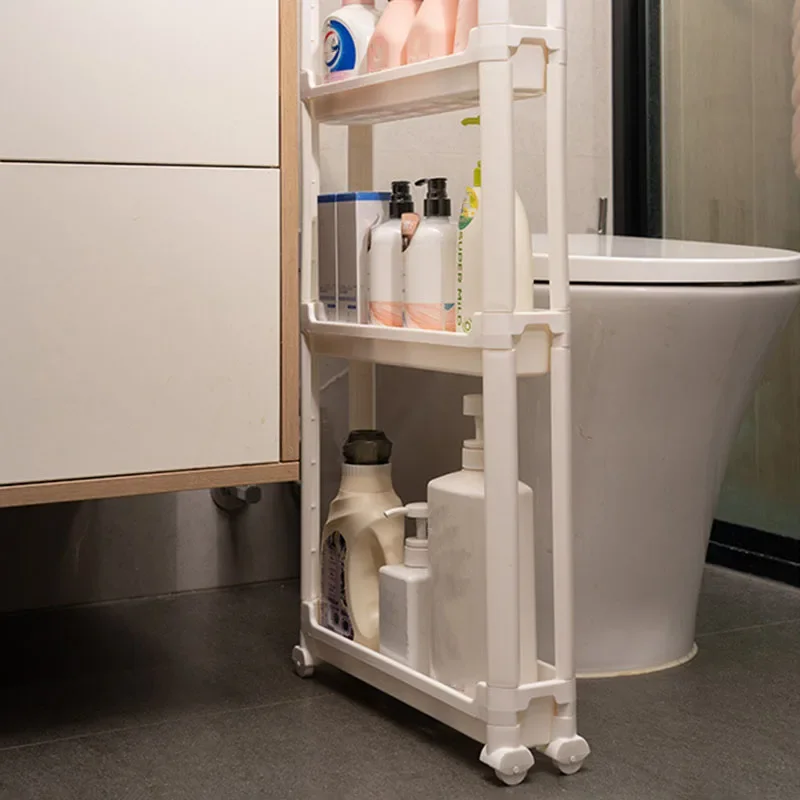 Narrow Storage Rack Behind The Door, Storage Cabinet, Bathroom and Kitchen Storage Rack, Multi-layer Space Saving Storage Rack 5