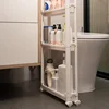 Narrow Storage Rack Behind The Door, Storage Cabinet, Bathroom and Kitchen Storage Rack, Multi-layer Space Saving Storage Rack 5