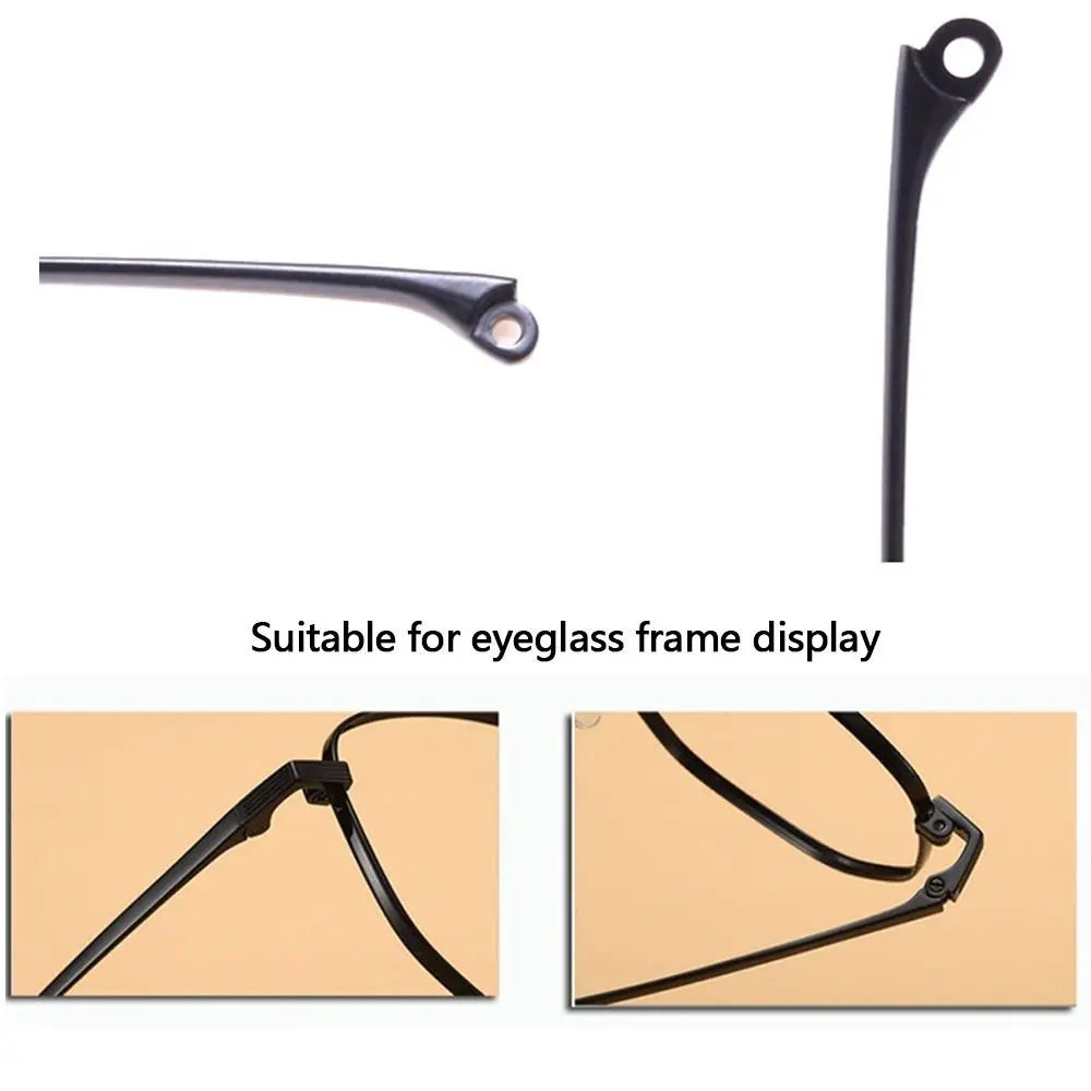 Transparent Foot Cover Glasses Arm Replacement Leg Sunglasses Eyeglasses Replacement Metal Leg Repair Eyewear Accessories 1 Pair Eyeglasses Frames Eyeglass Frames Square Sunglasses Square Eyeglasses Myopia Glasses Optical Glasses Eyeglasses Accessories