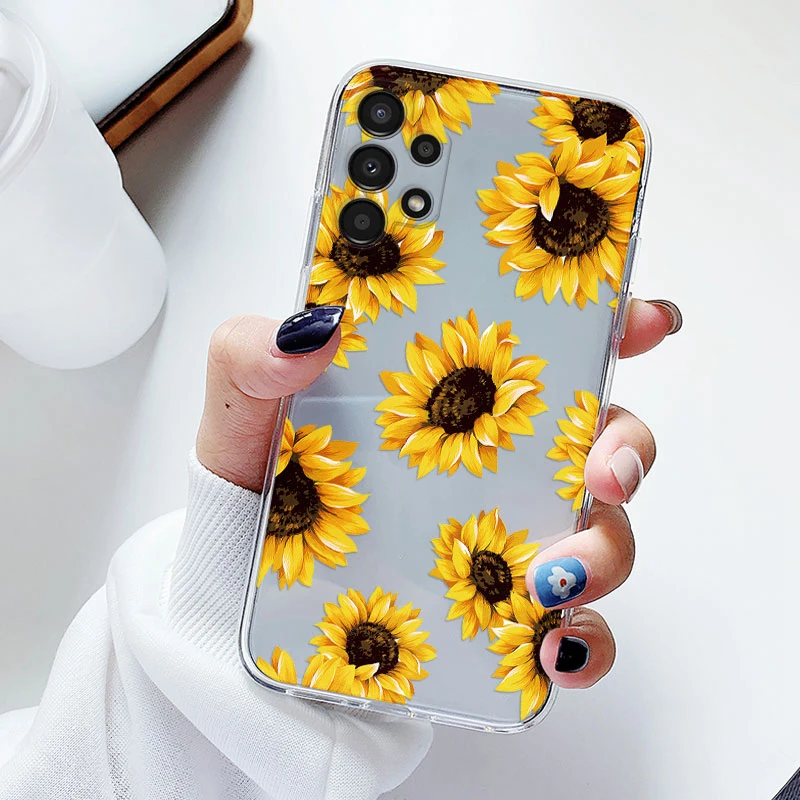 Floral Transparent Soft Silicone Phone Case - Flower TPU Cover