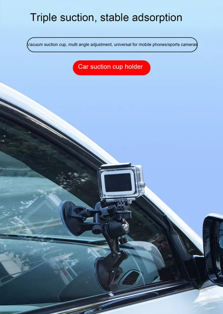 Car Camera NEEWER Triple Suction Cup Car Mount Kit With Action