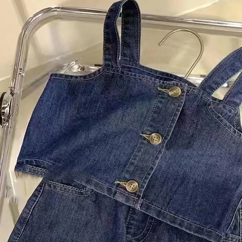 baby clothing set red	 Boys and girls short-sleeved denim shirts cardigan tops children's suits summer baby girl shorts suits fashion two-piece suit baby clothes in sets	
