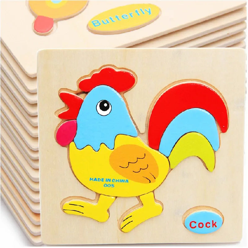 

Baby Toys Wooden 3d Puzzle Tangram Cartoon Animal Traffic Wooden Jigsaw Puzzles Learning Educational Montessori Toy Brain Teaser