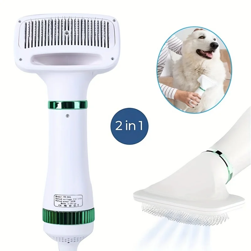 

2-in-1 pet hair dryer comb hair dryer cleaning integrated dog hot air comb cat drying comb comb