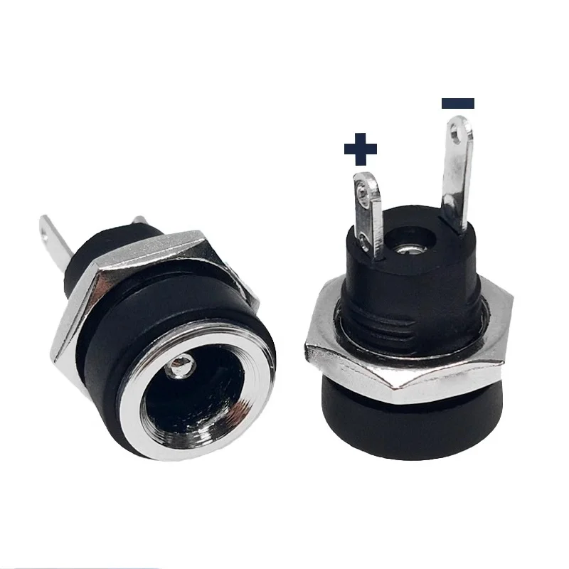 DC Power Jack 10/50PCS DC022B 5.5 x 2.1mm Supply Socket 3.5x1.3 DC Female Panel Mount Connector Plug Adapter 5.5*2.5MM 2 Pin