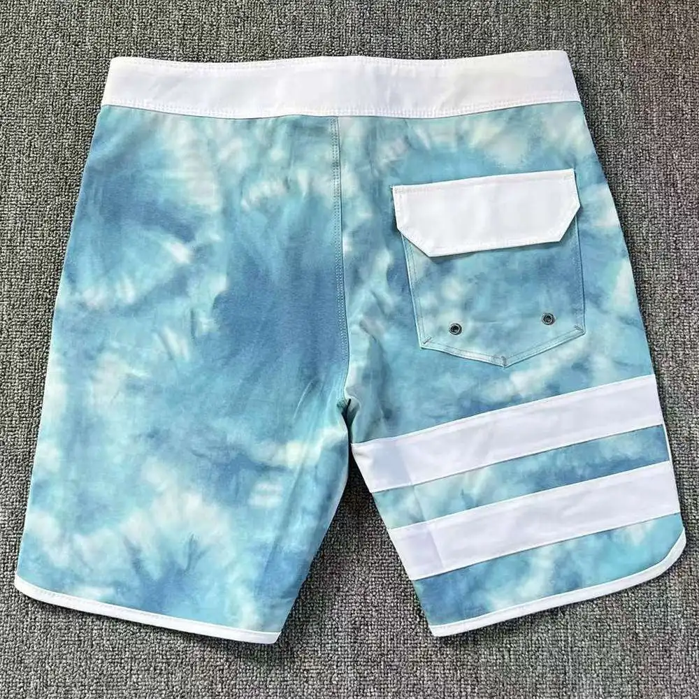 New Summer Beachshorts Mens Surf Pants 4Way Stretch Swim Board Shorts Spandex Waterproof Bermuda Quick-Dry Trunks E1008 2