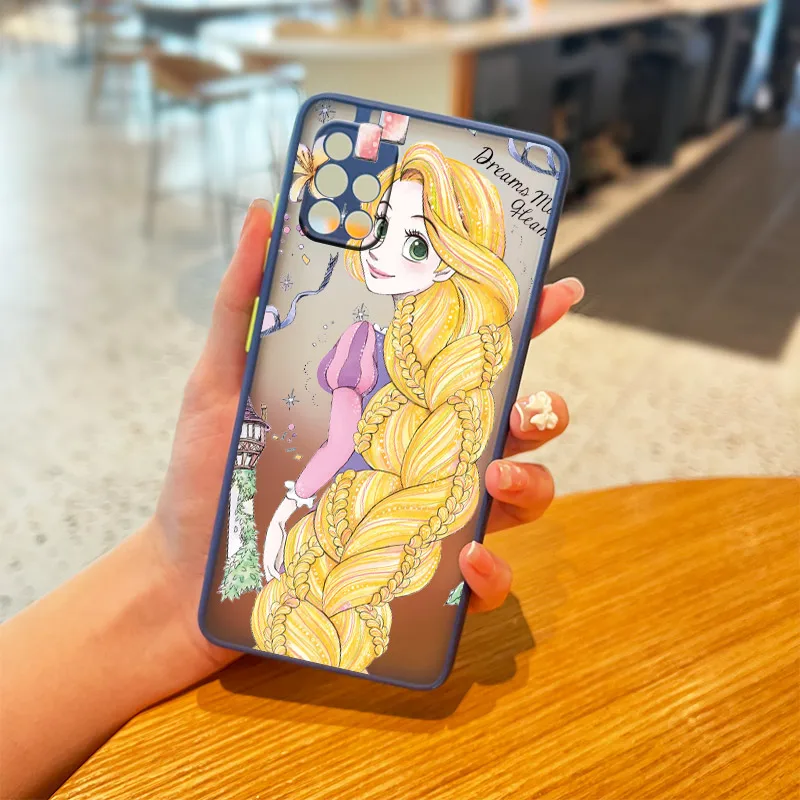 cute phone cases for samsung  Disney Princess Art For Samsung Galaxy A01 A12 A02S A21S A32 A42 A51 A50 A52 A70 A71 A72 Frosted Translucent Phone Case samsung cases cute